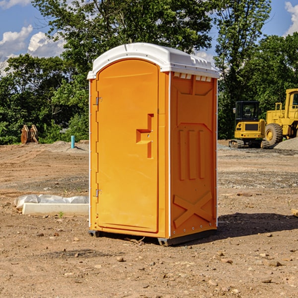 are there different sizes of portable restrooms available for rent in Learned